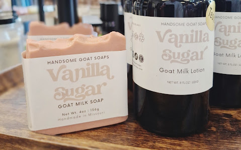 Soap and lotion from a small-business display